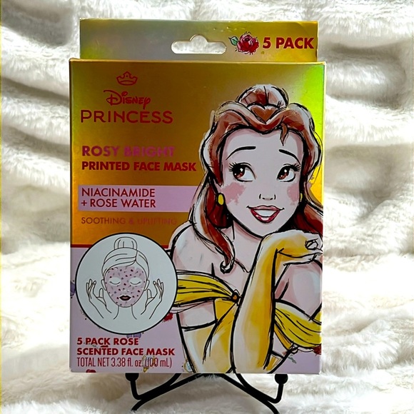 Taste Beauty Other - Disney Belle Princess 5 Piece Rosy Bright Printed Rose Water Face Mask Set